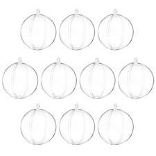 10 Pcs Clear Fillable Balls Ornament, 2" Plastic Balls Transparent Decor Balls