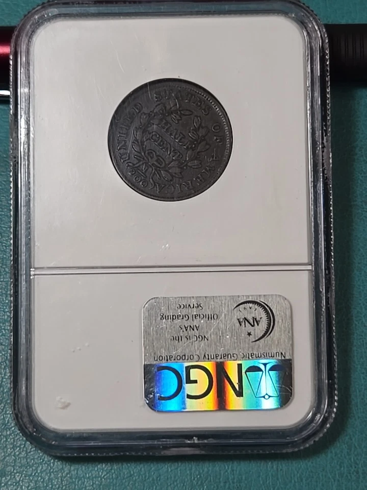 1804 Draped Bust Half Cent Spiked Chin 1/2C NGC VF30 Rotated Die Reverse NICE - Image 3 of 4