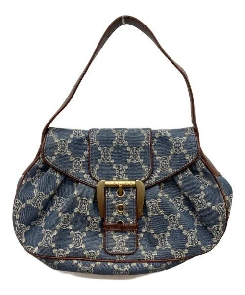 Celine — CELINE Denim & Leather Shoulder Bag | Y2K Vintage 2000s Parisian Luxury Purse