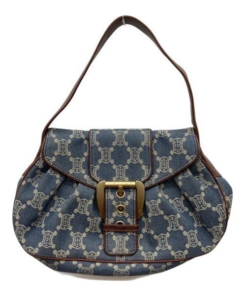  CELINE Denim & Leather Shoulder Bag | Y2K Vintage 2000s Parisian Luxury Purse