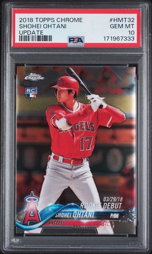 Topps 2018 Chrome Update Shohei Ohtani Rookie Debut HMT32 PSA 10