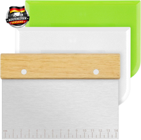 Vicloon Teigkarte Set, 3 StüCk Edelstahl Teigschneider, Teigkarte, Edelstahlteig