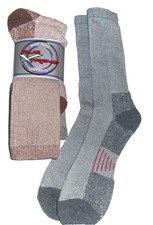 3 Pairs Mens 35 Merino Wool Cushioned Mid Calf Medium Weight Thermal Boot Socks