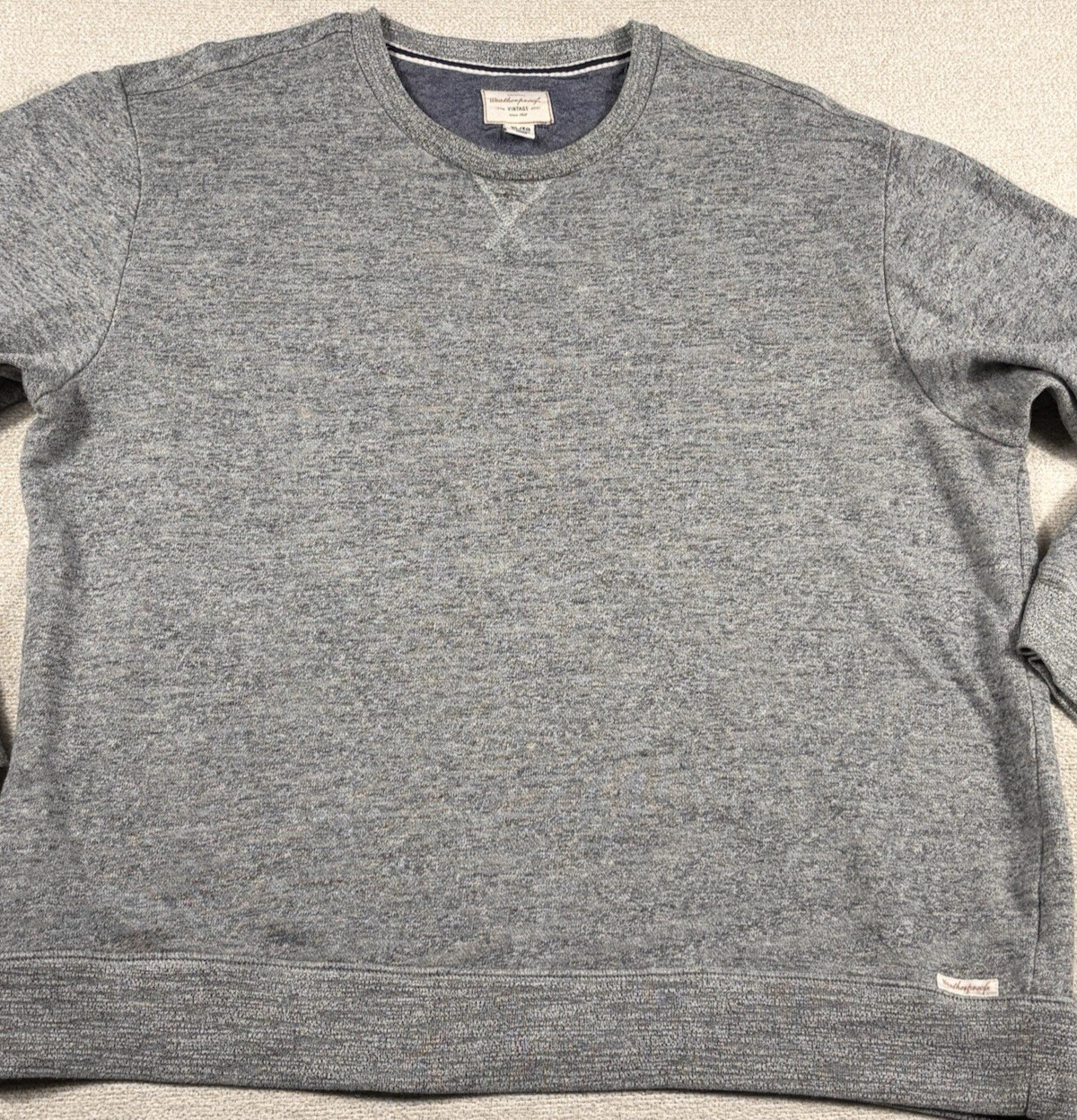 Weatherproof Vintage Crew Neck Sporty Sweatshirt Men XL Heather Gray Outdoor