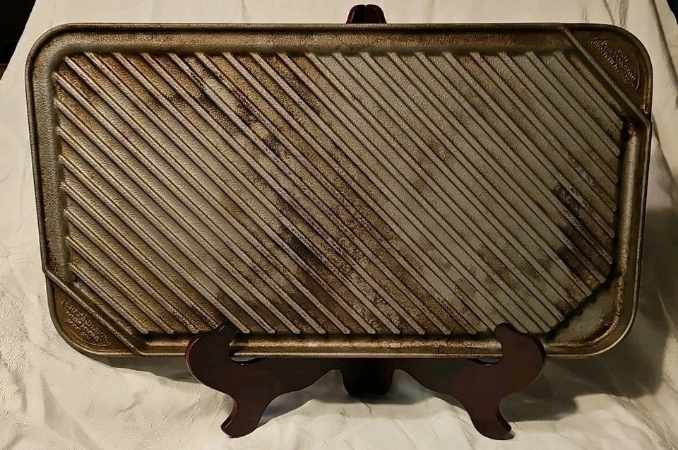 Parrilla de plancha reversible Chefs Design 3535 Wisconsin Alum Fry 20" L 5 libras usada en excelente estado Foto 2 de 4