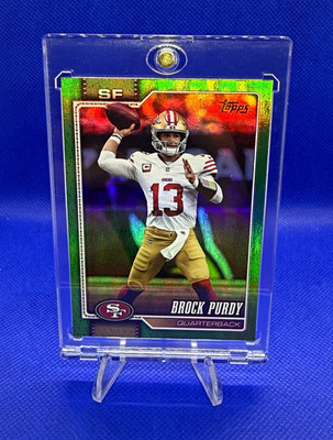 2026 Topps Flagship Brock Purdy Green Rainbow Foil /99 #185 49ers