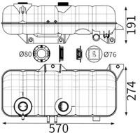 Mahle KüHlmittel AusgleichsbehäLter FüR Volvo Nh 12 Nh 12/340 97- 1674916