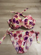 Ladies Bikini 38E 16 Bottoms Floral by George Underwired