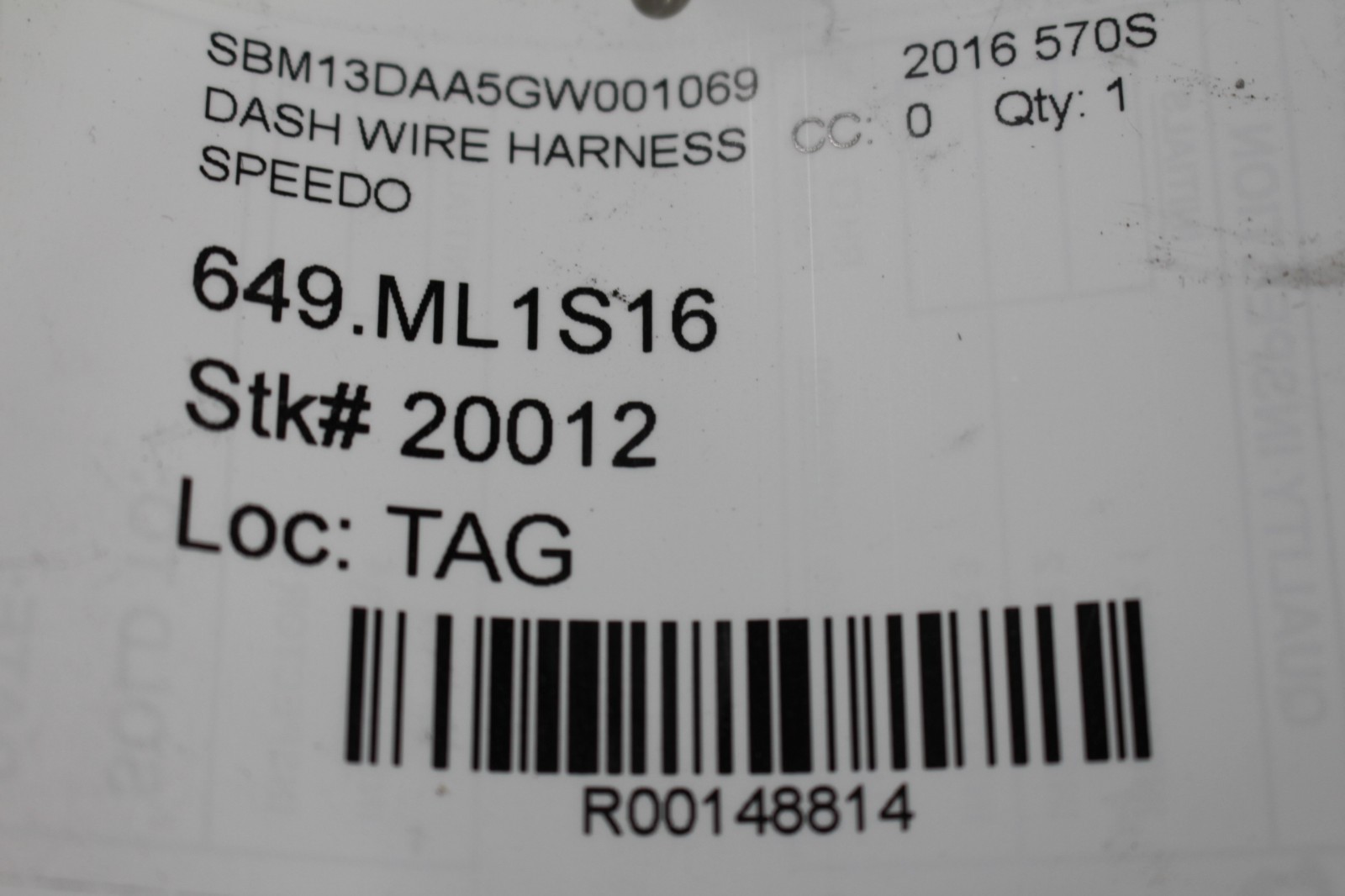 McLaren 570S Spider Door cable