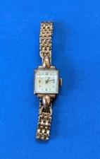 Silvana Watch and Band Circa 1945 Runs Slow Gold Filled Vintage