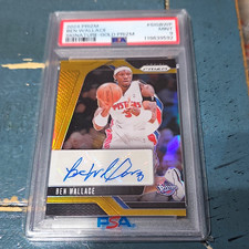 Panini 2024-25 Prizm Signatures Ben Wallace #SIG-BWP Gold #'d 10/10 PSA 9