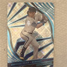 Panini 2022 Chronicles Revolution Christian Yelich #84 Cosmic /99 Brewers