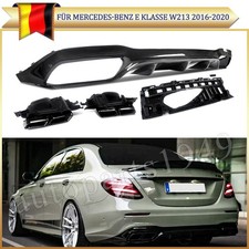 Heckdiffusor Auspuff Blenden Carbon Look f&uuml;r Mercedes W213 S213 E63 Sport Line