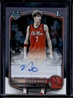 2025-26 Bowman Niko Bundalo Chrome Auto Autograph 1st Prospect #CPA-NB Rebels