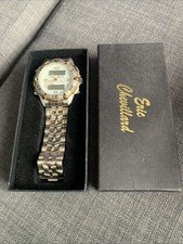 Eric Chevillard Men’s Dual Time Chronograph Watch – Two-Tone Bracelet