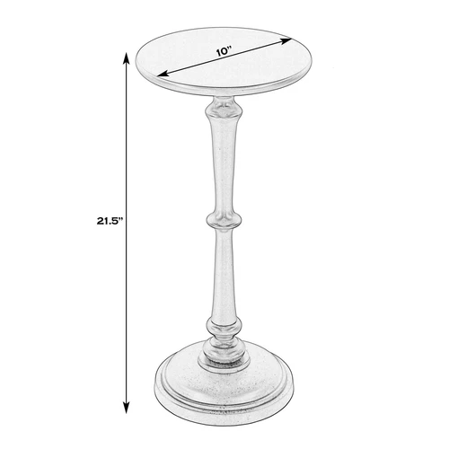 Butler Specialty Company Alisa 10 in. W Round Metal Pedestal End Table-Bronze - Picture 4 of 4
