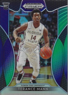 2019-20 Panini Prizm Draft Picks Prizms Purple and Green 49 Terance Mann/199 BSK