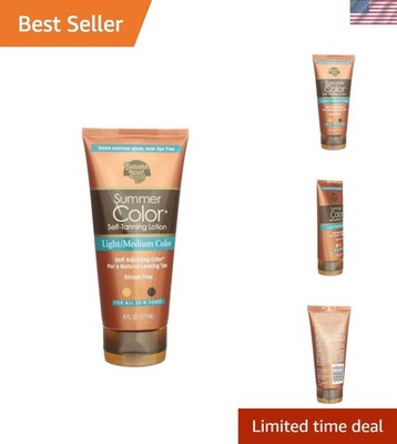 Sunless Beauty: Light/Medium Self-Tanning Lotion 6 oz - Streak-Free & Easy Apply