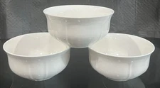 Set of 3 Mikasa Ultima Super Strong Antique White Cereal Bowls HK 400 China 6"