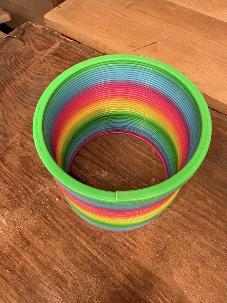 Plastic Slinky Style Coil Rainbow Spring Toy 5/6 Inch Giant Large