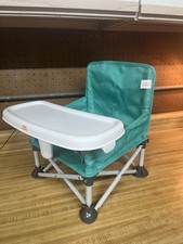 Bright Starts Portable Booster Seat Teal Toddler Folding Chair With Table