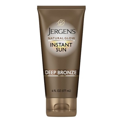 Jergens Natural Glow Instant Sun Tanning Moisturizer + Bronzer, Lightweight...