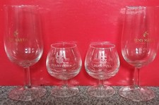 2 REMY MARTIN & 2 MARTELL COGNAC GLASSES.