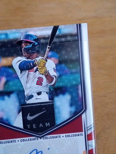 2025 Panini Stars & Stripes USA Baseball RJ AUSTIN JR Nike Logo Patch Auto 2/5. - Picture 3 of 13