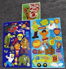 Vtg 1998 SCOOBY-DOO Stickers 2 Sheets Cartoon Network Sandylion Velma Shaggy