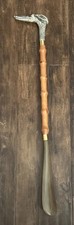 Vtg Long Shoe Horn W/Whippet - Greyhound Dog Head Bakelite/Wood Handle Italy