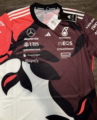 AMG MERCEDES F1 ADIDAS Mens Size L Miami Edition GP 2025 T-Shirt