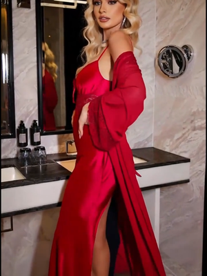 champagne satin dresses Malani Satin Maxi Dress - Champagne (XS