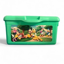 Vintage Disney Green Mickey Mouse  Friends Huggies Baby Wipes Container Empty