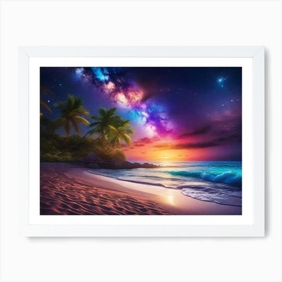 Sunset On The Beach 109 Art Print Framed Wall Art Poster Canvas Print Picture