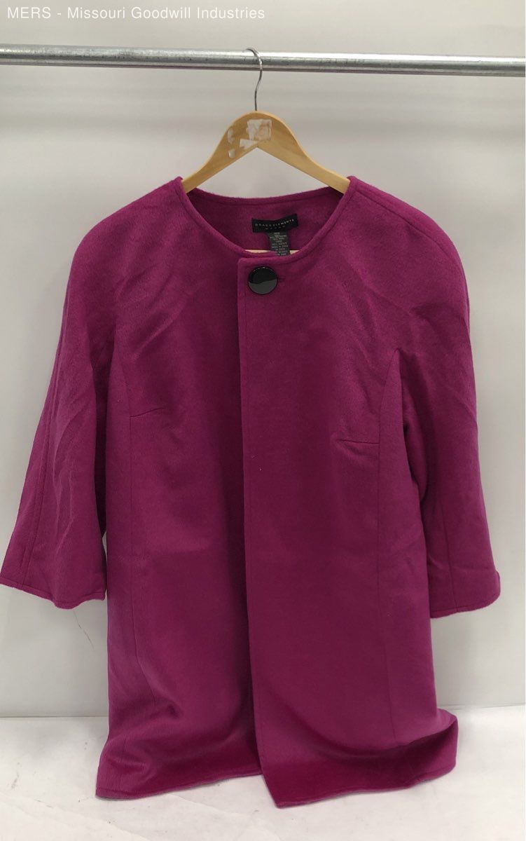 Grace Elements Women's Pink Solid Wool Jacket - S… - image 1