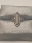 vintage mother of pearl sterling silver Navajo ring. Size 8 1/2. WM stamp.