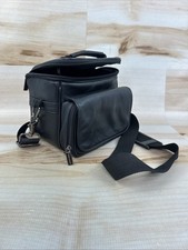 Camera bag faux leather Pockets Storage Shoulder Strap