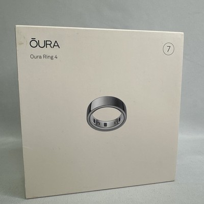 Oura Ring 4 Smart Ring 4th Gen. - Size 7 - Silver Activity Tracker - OPEN BOX!