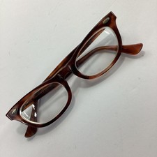Vintage American Optical Eyeglass Frames 5-1/4 Brown Frame