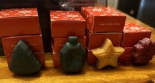 11 Pack AVON Holiday Sparkle Soap Bars Christmas Tree Star Ornament etc NOS 2002