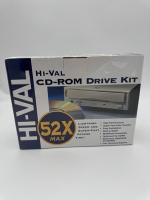 Hi-Val 52X Max CD-ROM Drive Kit Vintage Computer Hardware New Sealed