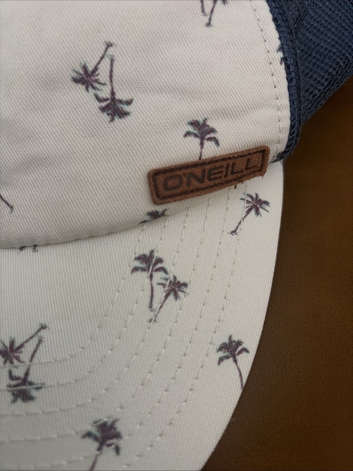 Tree Hat One O’Neill Palm Tree Trucker Hat Blue Cream Mesh Snapback Baseball Cap | eBay