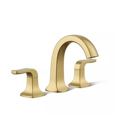 KOHLER Rubicon R29406-4D-2MB 8-in Widespread Bathroom Sink Faucet in Brass