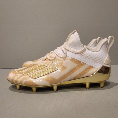 Adidas Adizero X Anniversary White Gold Athletic Training Shoe Cleats Men US 8.5