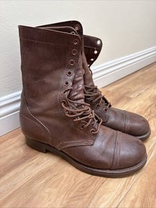 Military Issued Korean War Combat Boots Jump M-1948 USGI Russet Brown