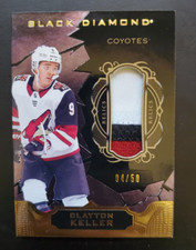 2018-19 UD Black Diamond Clayton Keller Pure Premium 3 Color Relic 4/50 Coyotes