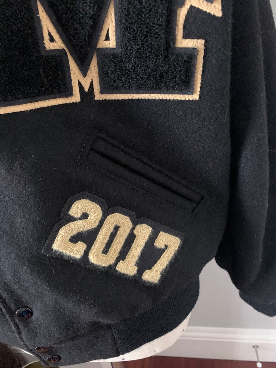 SETTLEMIERS Varsity Cheerleader Letterman Black Wool Hooded SETTLEMIERS Varsity Cheerleader Letterman Black Wool Hooded