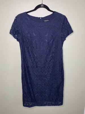 Banana Republic Factory Lace Sheath Dress Navy Size 6 Cap Sleeves Zip Back NWT | eBay Banana Republic Factory Lace Sheath Dress Navy Size 6 Cap Sleeves Zip Back NWT | eBay