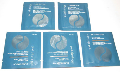 5 Pair Patchology Flashpatch Restoring Night Eye Gels SEALED Eye Gel Mask NWOB