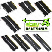 2/3/4/5/6/7/8/10FT Home Wheelchair Ramp Non-Skid Folding Aluminum Ramps Steps